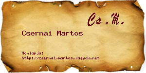 Csernai Martos névjegykártya